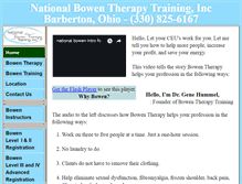 Tablet Screenshot of bowentherapytraining.com